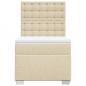 Preview: Boxspringbett mit Matratze Creme 100x200 cm Stoff
