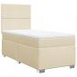 Preview: Boxspringbett mit Matratze Creme 90x190 cm Stoff