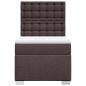 Preview: Boxspringbett mit Matratze Dunkelbraun 90x190 cm Stoff