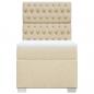 Preview: Boxspringbett mit Matratze Creme 100x200 cm Stoff