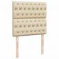 Preview: Boxspringbett mit Matratze Creme 100x200 cm Stoff