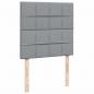 Preview: Boxspringbett mit Matratze Hellgrau 90x190 cm Stoff