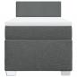 Preview: Boxspringbett mit Matratze Dunkelgrau 80x200 cm Stoff