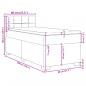 Preview: Boxspringbett mit Matratze Dunkelgrau 80x200 cm Stoff