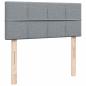 Preview: Boxspringbett mit Matratze Hellgrau 120x190 cm Stoff