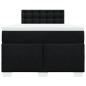 Preview: Boxspringbett mit Matratze Schwarz 120x200 cm Stoff