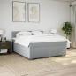 Preview: Boxspringbett mit Matratze Hellgrau 180x200 cm Stoff