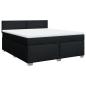 Preview: Boxspringbett mit Matratze Schwarz 180x200 cm Stoff