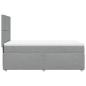 Preview: Boxspringbett mit Matratze Hellgrau 100x200 cm Stoff