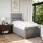 Preview: Boxspringbett mit Matratze Taupe 100x200 cm Stoff