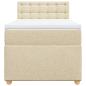 Preview: Boxspringbett mit Matratze Creme 90x190 cm Stoff
