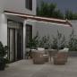 Preview: Markise Manuell mit LED Braun 450x350 cm