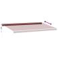 Preview: Markise Automatisch mit LED Weinrot 600x350 cm