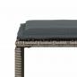 Preview: 7-tlg. Garten-Essgruppe mit Kissen Grau Poly Rattan