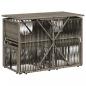 Preview: 7-tlg. Garten-Essgruppe mit Kissen Grau Poly Rattan