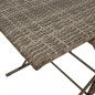 Preview: 7-tlg. Garten-Essgruppe mit Kissen Grau Poly Rattan
