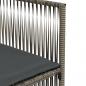 Preview: 7-tlg. Garten-Essgruppe mit Kissen Grau Poly Rattan