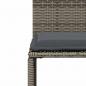 Preview: 7-tlg. Garten-Essgruppe mit Kissen Grau Poly Rattan