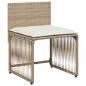 Preview: 7-tlg. Garten-Essgruppe mit Kissen Beige Poly Rattan