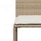 Preview: 7-tlg. Garten-Essgruppe mit Kissen Beige Poly Rattan