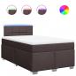 Preview: Boxspringbett mit Matratze Dunkelbraun 120x200 cm Stoff