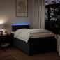 Preview: Boxspringbett mit Matratze Schwarz 120x200 cm Stoff