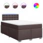 Preview: Boxspringbett mit Matratze Dunkelbraun 120x200 cm Stoff