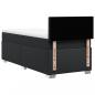 Preview: Boxspringbett mit Matratze Schwarz 90x190 cm Kunstleder