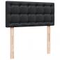 Preview: Boxspringbett mit Matratze Schwarz 90x190 cm Kunstleder