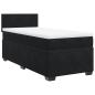 Preview: Boxspringbett mit Matratze Schwarz 90x200 cm Samt