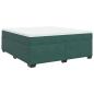 Preview: Boxspringbett mit Matratze Dunkelgrün 180x200 cm Samt