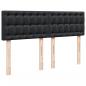 Preview: Boxspringbett mit Matratze Schwarz 160x200 cm Kunstleder