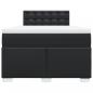 Preview: Boxspringbett mit Matratze Schwarz 120x200 cm Kunstleder