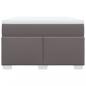 Preview: Boxspringbett mit Matratze Grau 120x200 cm Kunstleder