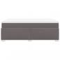 Preview: Boxspringbett mit Matratze Grau 120x200 cm Kunstleder