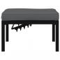 Preview: Gartenhocker mit Kissen Schwarz Aluminium