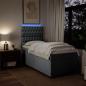 Preview: Boxspringbett mit Matratze Hellgrau 80x200 cm Stoff