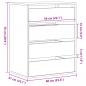Preview: Kommode Artisan-Eiche 60x41x76 cm Holzwerkstoff