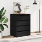 Preview: Kommode Schwarz 60x41x76 cm Holzwerkstoff