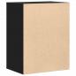 Preview: Kommode Schwarz 60x41x76 cm Holzwerkstoff