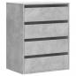 Preview: Kommode Betongrau 60x41x76 cm Holzwerkstoff