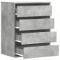 Preview: Kommode Betongrau 60x41x76 cm Holzwerkstoff