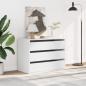 Preview: Kommode Weiß 80x41x58 cm Holzwerkstoff