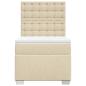 Preview: Boxspringbett mit Matratze Creme 90x190 cm Stoff