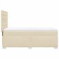 Preview: Boxspringbett mit Matratze Creme 90x190 cm Stoff