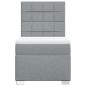 Preview: Boxspringbett mit Matratze Hellgrau 90x190 cm Stoff