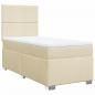 Preview: Boxspringbett mit Matratze Creme 90x190 cm Stoff
