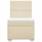 Preview: Boxspringbett mit Matratze Creme 90x190 cm Stoff