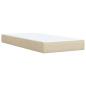 Preview: ARDEBO.de - Boxspringbett mit Matratze Creme 90x200 cm Stoff