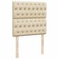 Preview: Boxspringbett mit Matratze Creme 90x200 cm Stoff